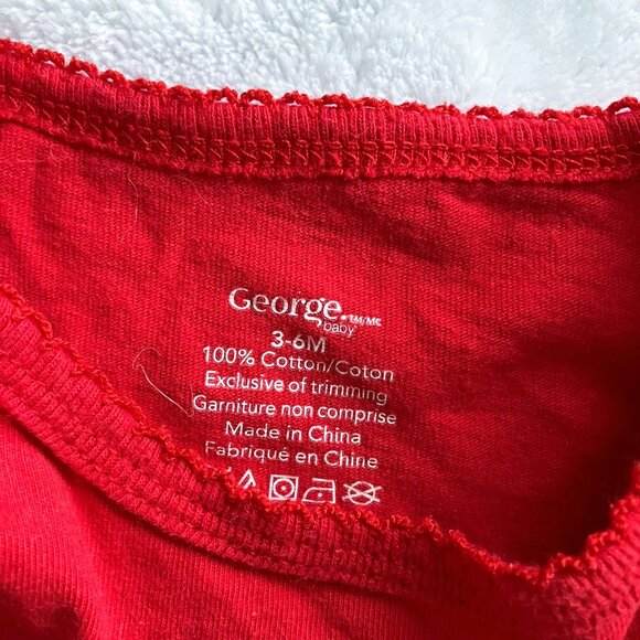 BabyGap & George 3-6M Holiday Bodysuits Set of 2 – Let It Snow & Reindeer Prints - Picture 10 of 12